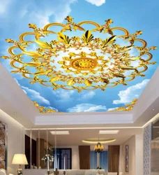 False Ceiling Wallpaper — 3D Effect