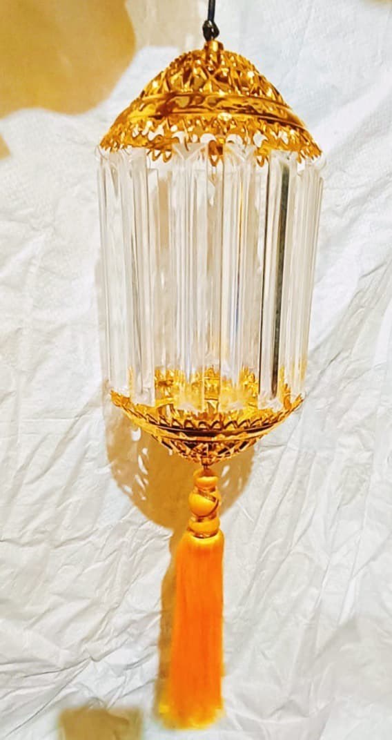 Crystal Pendant Hanging Light with Tassel
