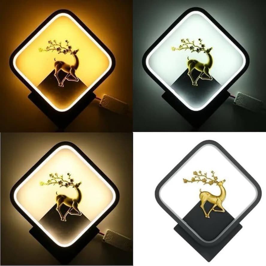 LED Diamond Deer Wall Lamp