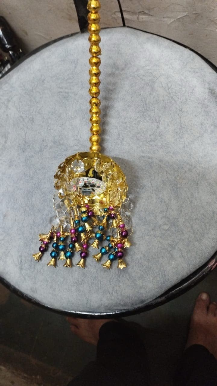 Gold Beaded Jhoomar Pendant