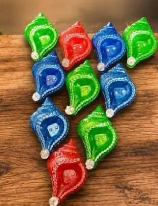 LED Paisley Diya (Multicolor Set)