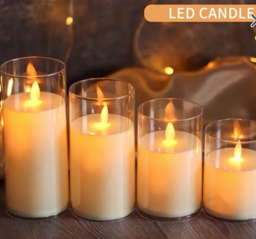 LED Pillar Candle Set (3 pcs)