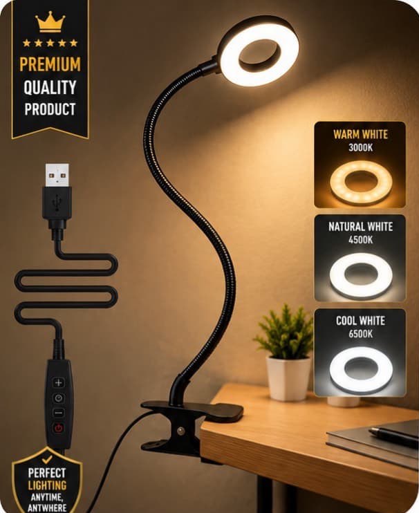 USB Clip On Ring Light